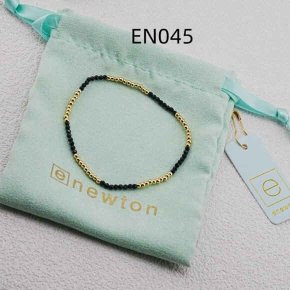 Enewton Black Glass Crystal & Gold Bead Bracelet - Picture 1 of 5